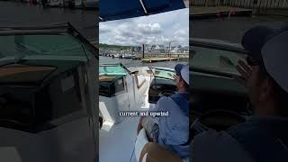 Docking in Heavier Conditions Docking Tips with Bridge Marina shorts PART 2 of 3 [upl. by Banwell]