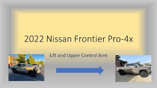 2022 Nissan Frontier Pro4x  Replacement of Upper Control Arm UCA [upl. by Babara]