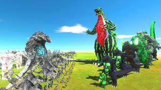 EVOLUTION of WATERMELON GODZILLA Size Comparison VS White Team  ARBS [upl. by Mervin]