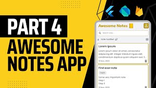 Edit Delete Order and Search the Notes  Flutter Awesome Notes  Part 4 [upl. by Anaic]