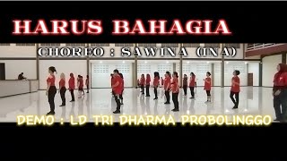 Harus Bahagia  By LD Tri Dharma Probolinggo  kristaliavlog putriqlia linedance [upl. by Jorrie]