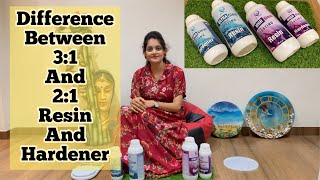 Difference Between 31 Resin and 21 Resin  Different Types Of Epoxy Resin  Siddhi Art Studio [upl. by Kenimod]