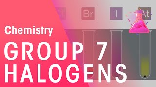 Group 7  The Halogens  Properties of Matter  Chemistry  FuseSchool [upl. by Kotta33]