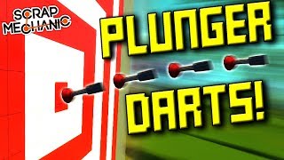 Actual Working Plunger Darts Plunger Mod  Scrap Mechanic Gameplay [upl. by Ahselrak922]