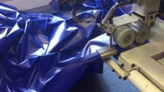 Hemming a heavy duty PVC tarpaulin [upl. by Berardo]