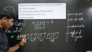 Which is true in the case of NiCO4 complex  VBT in coordination chemistry  Valence bond Theory [upl. by O'Reilly597]