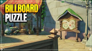 Billboard Puzzle in Sumeru City  World Quests amp Puzzles 【Genshin Impact】 [upl. by Alicirp]