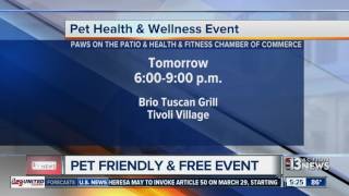 Pet health and wellness event at Tivoli Village Tuesday [upl. by Zilvia]