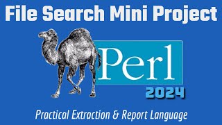 Perl Programming Project Search Files Docx JPG Txt 2024 [upl. by Chiaki]