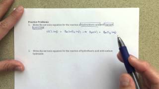 General Chemistry I  AcidBase Reactions with Net Ionic Equations [upl. by Genie]