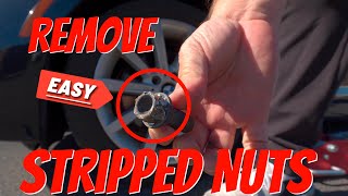 How to remove a stripped lug nuts or bolts  Life Hack [upl. by Siulegroj]