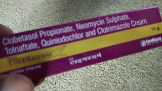 Clobetasol Propionate Neomycin Sulphate Tolnaftate Quiniodochlor and Clotrimazole Cream Tigerdrem [upl. by Keenan]