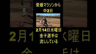 愛媛マラソン2024の優勝者、金子選手。大会から2日後。 コモディイイダ [upl. by Adnauqaj]