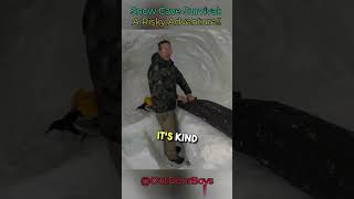 Snow Cave Survival A Risky Adventure All cred to OutDoorboys camping camping snow survival [upl. by Levan730]