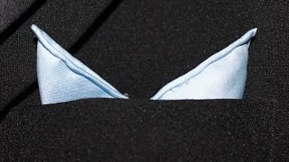 How To Fold a Pocket Square 2 Point [upl. by Nrev]