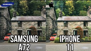 Samsung Galaxy A72 5G vs iPhone 11  Camera Test [upl. by Htyderem]