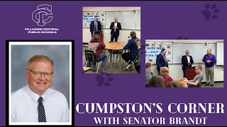 Cumpstons Corner with Senator Brandt [upl. by Jeanelle]