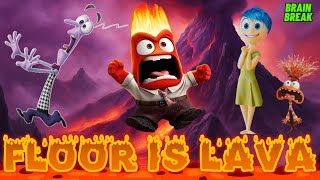 Inside Out Dance amp Exercise Floor Is Lava Game Fun Brain Break for Kids Students Teachers [upl. by Tufts]