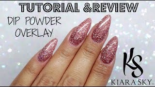 ✨HOW TO DIP POWDER OVERLAY  KIARA SKY  PINK SPARKLE✨ [upl. by Cherie967]