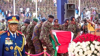 LIVE KDF Boss Francis Ogollas Burial Ceremony in Siaya President Ruto Raila lead mourners [upl. by Akerue]