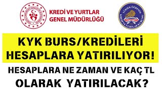 📢SON DAKİKA KYK BURSKREDİLER HESAPLARA YATIRILIYOR  BURS VE KREDİLER NE ZAMAN YATACAK 2024yks [upl. by Mosnar]