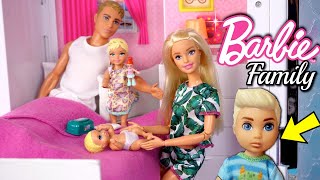 Barbie Baby Doll Stories  Family Road Trip Gymnastics  Supermarket amp Babysitting [upl. by Gladdie908]