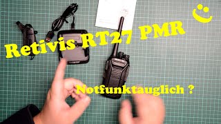 PMR446 Retevis RT27 deutsch Jedermannfunk für Freizeit Notfunk und Hobby [upl. by Ma]