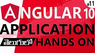 ANGULAR IN TELUGU  ANGULAR 10 IN TELUGU  ANGULAR APPLICATION HANDS ON [upl. by Ingold]