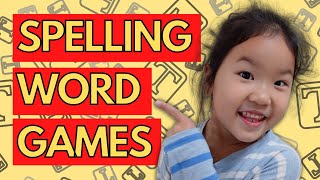 GAMESCHOOLING Language Arts  Fun SPELLING practice GAMES for Kids  7 Ways To Play [upl. by Ecnadnak]