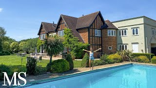 Inside a £5750000 Surrey Mansion  Outdoor swimming pool tennis court amp 5 acres full tour [upl. by Floeter]