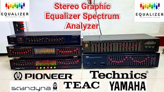 Stereo Graphic Equalizer Spectrum Analyzer Technics Pioneer Yamaha Teac Scandyna [upl. by Irolav]