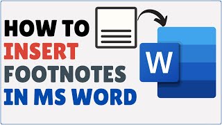 How to Insert Footnote in Word  Add Footnotes in MS Word [upl. by Seuqcaj]