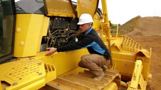 Komatsu D155AX8 dozer  preoperation inspection [upl. by Dyna]