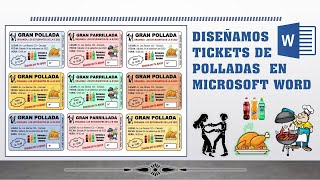 DISEÑAR TICKET DE POLLADA EN WORD [upl. by Kellda22]