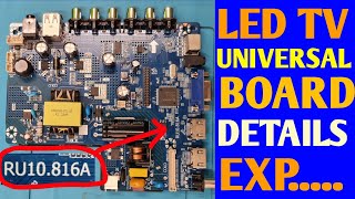 LED TV UNIVERSAL BOARD RU10816A INSTALL  MIRROR  MAPPING  RESULATION SERVICE MODE NUMBER [upl. by Altheta]