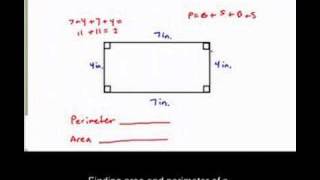 Finding perimeter and area of a rectangle [upl. by Nazler976]