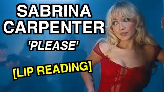 Sabrina Carpenter  Please Please Please Lip Reading [upl. by Ilan]