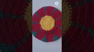 Crochet Unique and Beautiful Thalposh।।shorts flowersdesign viralytshortsvideo [upl. by Ecniuq449]