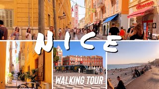 4K Nice Walking Tour July 2024 [upl. by Nonnaer558]