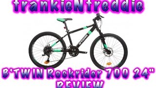 BTWIN ROCKRIDER 700 24quot MOUNTAIN BIKE REVIEW DECATHALON [upl. by Elbon692]