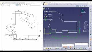 Catia V5  Sketcher  Exercice 3 [upl. by Lraed]