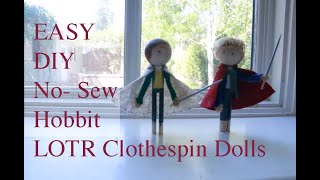 LOTR Hobbit Clothespin Doll DIY How to Make LOTR Dolls that are Easy and Look Incredible [upl. by Schuster]