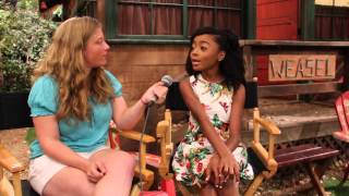 Skai Jackson Interview at Bunkd Press Set Visit [upl. by Alexandros]