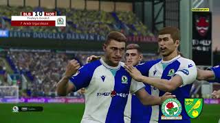 Blackburn vs Norwich Highlights  EFL Championship 202324  PES 21 [upl. by Mcclenon]