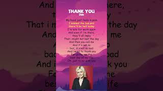 Dido  Thank You Lyrics shorts [upl. by Dennison]