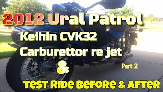 2012 Ural Patrol Keihin CVK32 Carburetor jets Replacement balancing and tuning carbs [upl. by Ylahtan]