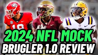 2024 NFL Mock Draft Analysis Fantasy Insights amp Surprises  Dane Bruglers Mock 10 [upl. by Leahcimrej404]