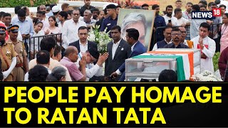 Ratan Tata News  Ratan Tata Death  People Pay Last Respects To Ratan Tata At NCPA Lawns  News18 [upl. by Chabot]