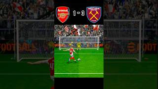 Arsenal FC vs West Ham RB  Football match  Penalty shoot by efootball👍 realistic pes gaming👍 [upl. by Naehs]