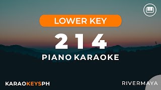 214  Rivermaya Lower Key  Piano Karaoke [upl. by Yelena383]